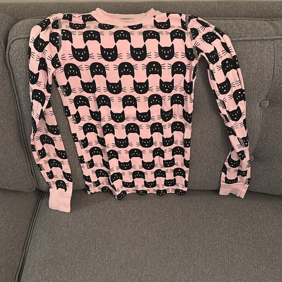 Long John pajamas in Organic Cotton, Spooky Cat in kids size 10 (140 cm) - Picture 2 of 4